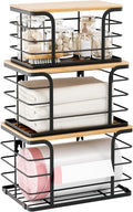 3 Pack Stackable Pantry Organizer, Stainless Steel Trash Bag Holder Dispenser by Stylstoreazy