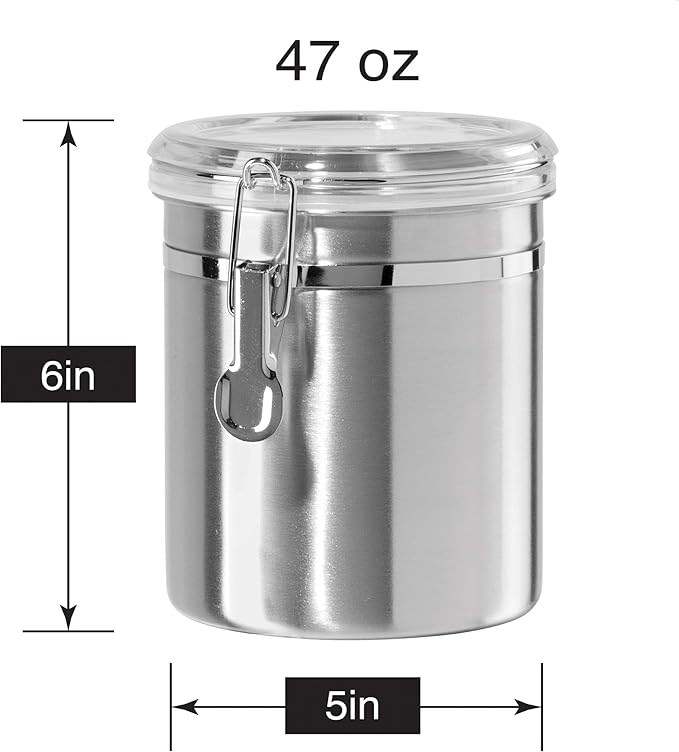 OGGI Stainless Steel Kitchen Canister 52 fl oz - Image 8