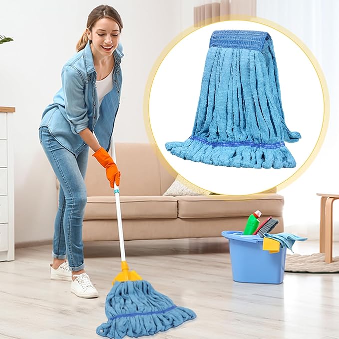 Lallisa 10 Pcs Commercial Mop Head Replacement Tube Microfiber Mop Heads - Image 4