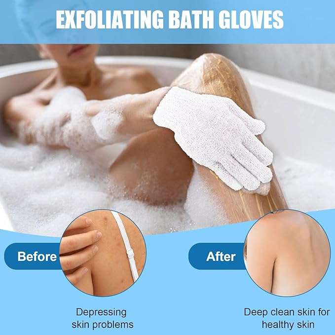 60Pcs Exfoliating Gloves Bulk, Scrub Gloves Exfoliating Body Scrubber Glove - Image 6