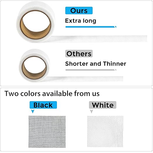 White Window Screen Repair Tape, 2 in X 30 FT Kit - Image 5