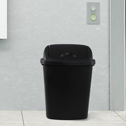 Bringer 6 Gallon Swing Top Trash Can, Plastic Garbage Can - Image 4