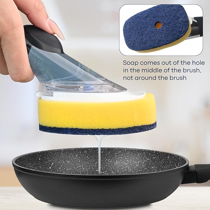 Sponge Brush Refills for OXO Dish Brush, 4 Pack Soap Dispensing Dish Refills - Image 5