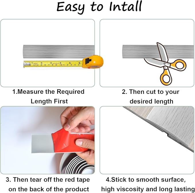 Floor Transition Strip & Self Adhesive Floor Vinyl Floor Edge Trim Laminate - Image 3