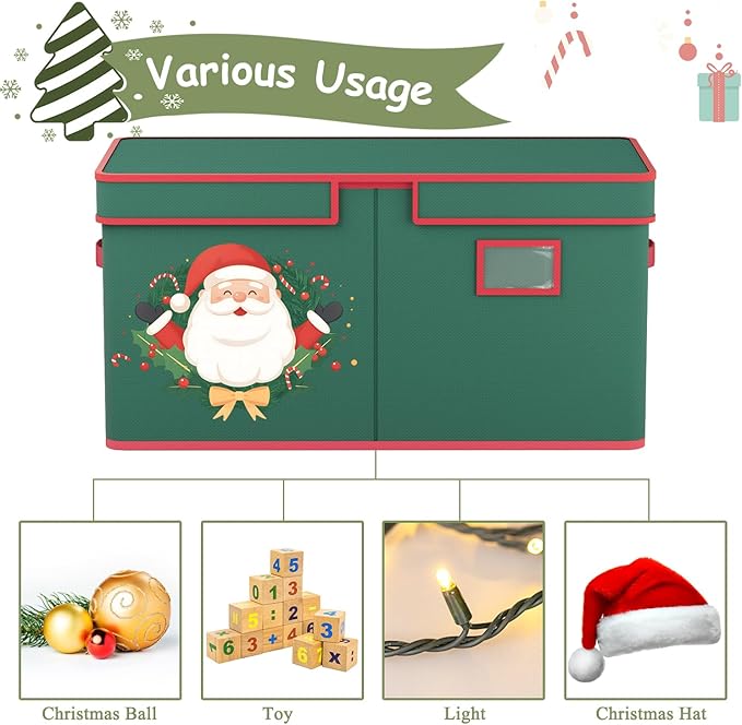 Christmas Ornament Storage Box Christmas Ornament Storage 128 Ornaments Slots - Image 7