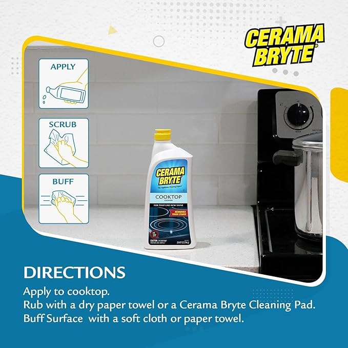 Cerama Bryte Removes Tough Stains Cooktop and Stove Top Cleaner - Image 3
