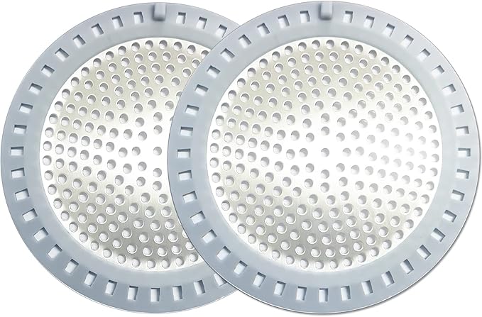 2PCS Shower Drain Hair Catcher, Shower Drain Strainer, Stainless Steel by Seatery