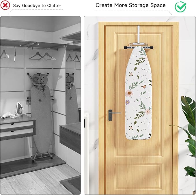 Over The Door & Wall Mount Ironing Board Hanger - Image 9