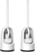 Toilet Brush, 2 Pack Toilet Brush and Holder Set by TRENTI