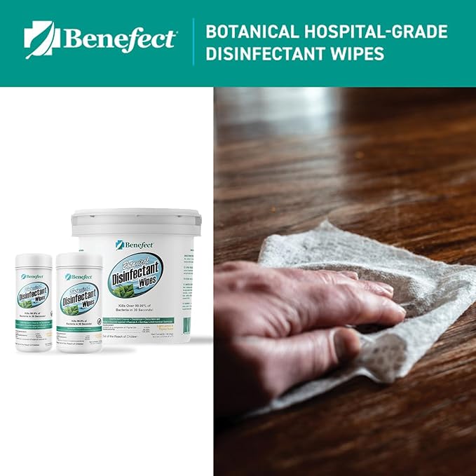 Benefect Botanical Disinfectant Wipes – 750 Sanitizing Wipes. 3 Pack of 250 - Image 2