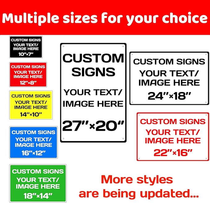 custom company signs, Aluminum Weatherproof Metal Sign Multiple Sizes Custom - Image 5