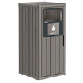 Outdoor Trash Can, Waterproof Resin Garbage Can Indoor and Outdoor Use by LHBGO