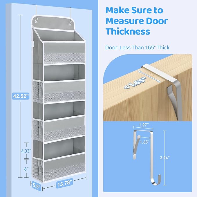 Yecaye 2 Pack 4 Tier Over the Door Organizer - Image 6