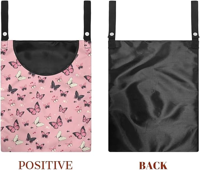 Butterfly Print Clothes Pin Hanging Bag, Stylish Clothespin Bag - Image 7