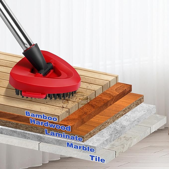 4 Pcs Micro Spin Mop Replacements Head & 2 Chennile Mop Heads & 1 Scrub Brush & - Image 7