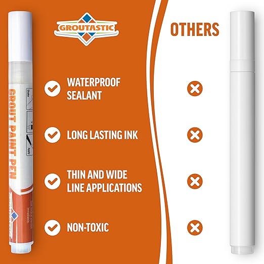 White Grout Paint Pen – Waterproof Tile Grout Colorant & Sealer Marker - Image 6