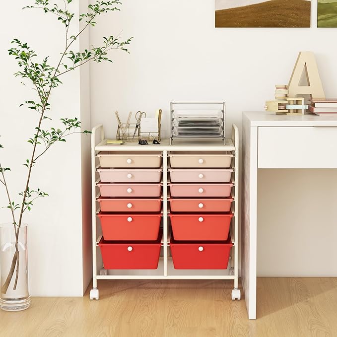 GOFLAME 12-Drawer Rolling Storage Cart, Mobile Utility Cart - Image 9