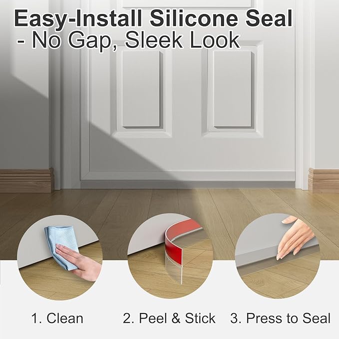 Heavy-Duty 20 ft x 1 in Weather Stripping, Door Draft Stopper Silicone Seal - Image 5
