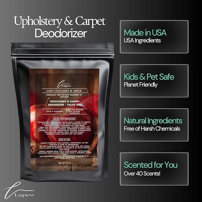 Cozy Cinnamon & Apple Carpet Freshener Powder Refill 36 oz | Powerful Odor - Image 5