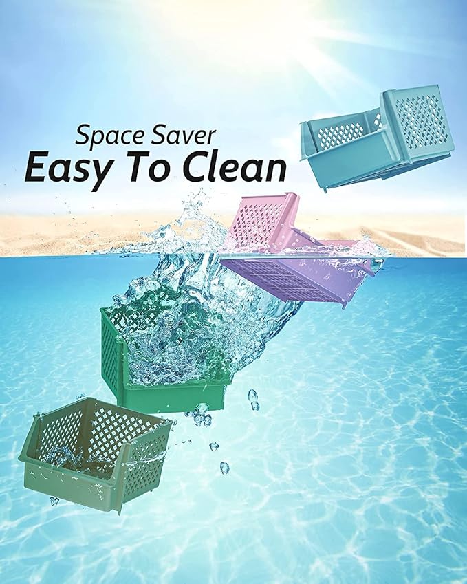 Skywin Plastic Stackable Storage Bins - Image 4