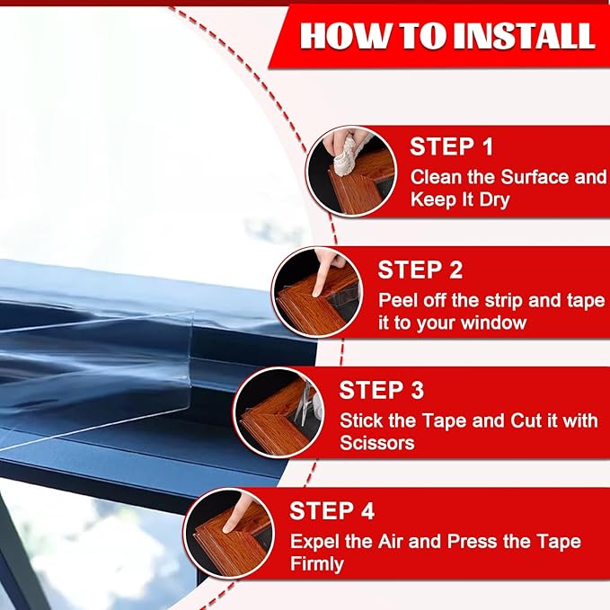 Transparent Window Weather Sealing Tape 2 Inch x 33 FT Weather Stripping - Image 6
