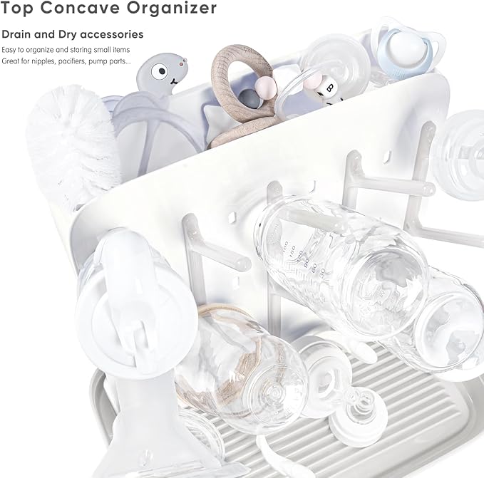 Termichy Baby Bottle Drying Rack: Large Vertical Bottle Dryer Rack Holder - Image 4