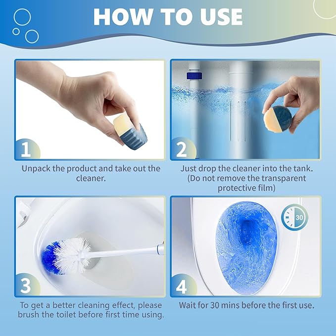 Toilet Bowl Cleaner Tablets, Automatic Toilet Bowl Cleaners, Long-Lasting - Image 4