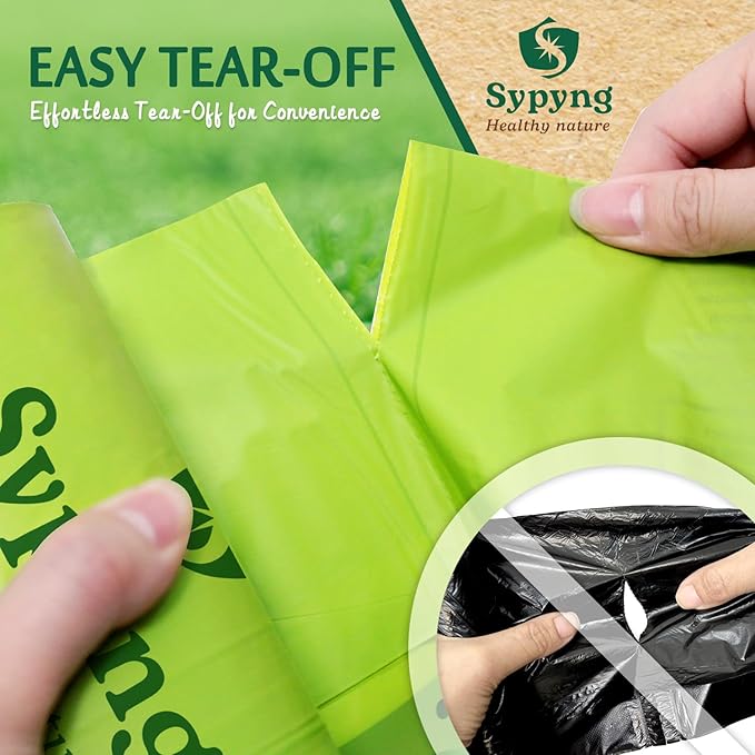 13-17 Gallon Compostable Trash Bags Heavy-Duty & Durable, 1.1 Mil Thick | 100% - Image 3