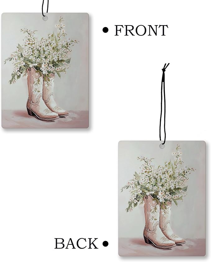 Preppy Western Cowgirl Car Air Freshener 4 Pcs, Cute Scented Car Accessories - Image 7