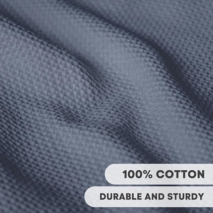 Artoid Mode 100% Cotton Beige Brown Dark Grey Waffle Weave Kitchen Dish Cloths - Image 2