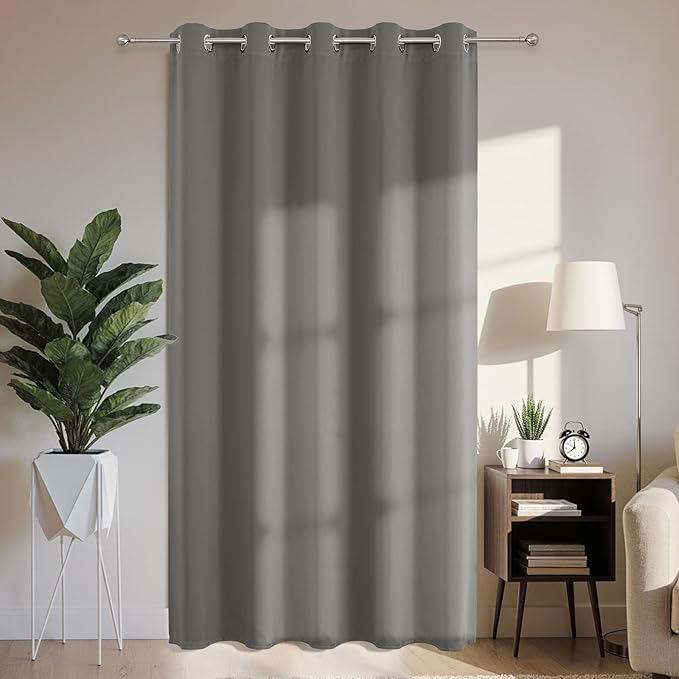 Joydeco Blackout Patio Sliding Door Curtains 108 Inches Long, Grommet Privacy by JOYDECO
