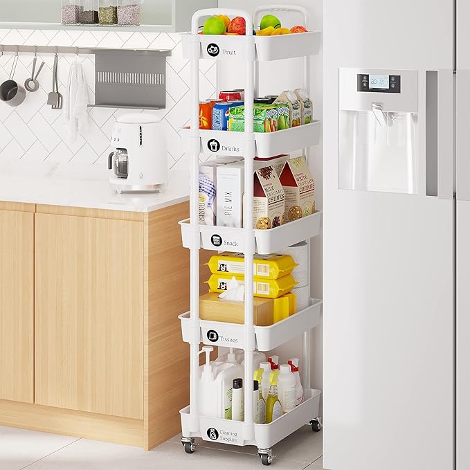 Laiensia 5-Tier Rolling Cart - Image 4