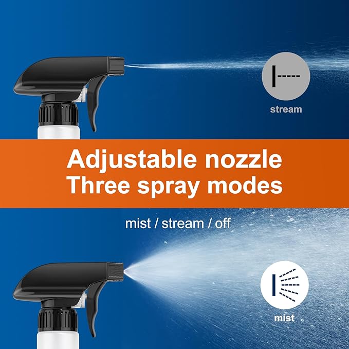 Veco Spray Bottle with Measurements and Adjustable Nozzle, HDPE Plastic Spray - Image 3