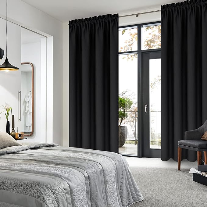 DWCN Blackout Curtains Thermal Insulated Energy Saving Bedroom and Kitchen - Image 2