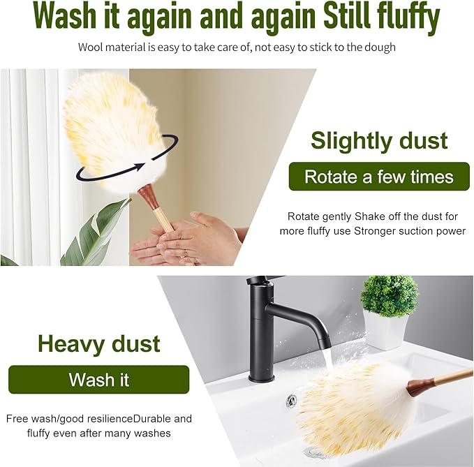 Natural Lambswool Duster 16 Inch Handheld - Image 5