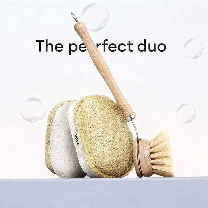 Vove Washing Up Sponges, Natural Eco-Friendly Kitchen Sponges & Scourers - Image 8
