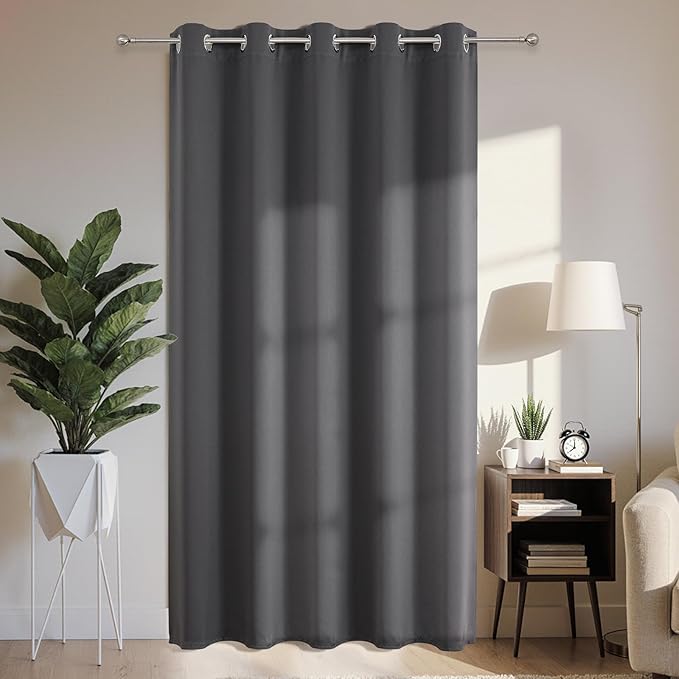 Joydeco Blackout Patio Sliding Door Curtains 90 Inches Long, Grommet Privacy by JOYDECO