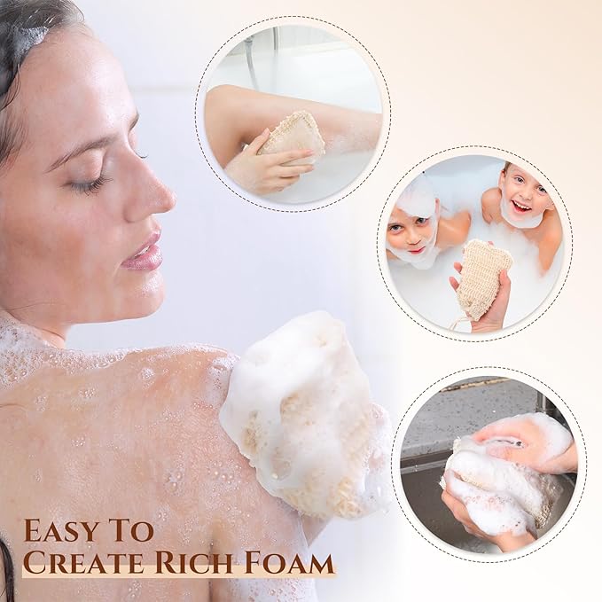 Rtteri 240 Pcs Soap Exfoliating Bag, Natural Sisal Soap Pouch Saver Body Shower - Image 4