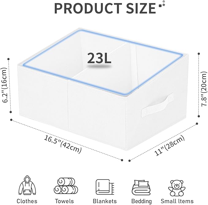 DIMJ Large Closet Shelf Organizer Bins 8 Packs - Image 2
