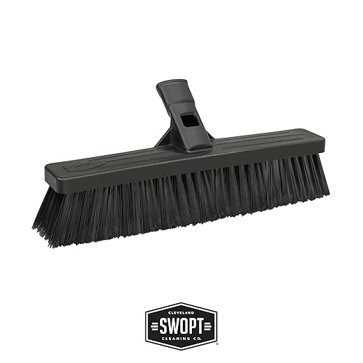 SWOPT Angled Broom Head + Push Broom Head + 17” Steel Dustpan – Multi-Surface - Image 3
