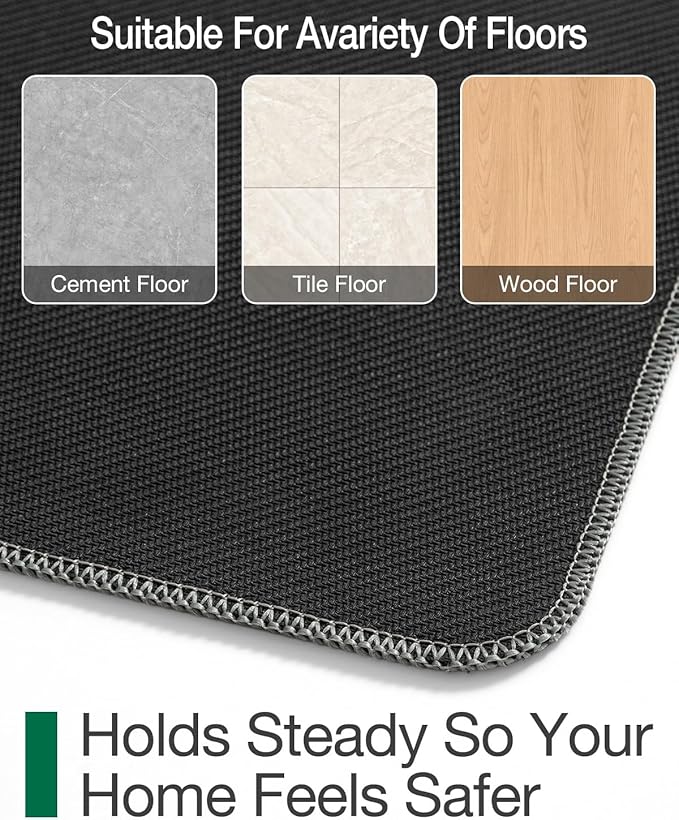LUMI Ultra Thin Door Mat for Entryway, Low Profile Non Slip Rubber Backing - Image 9