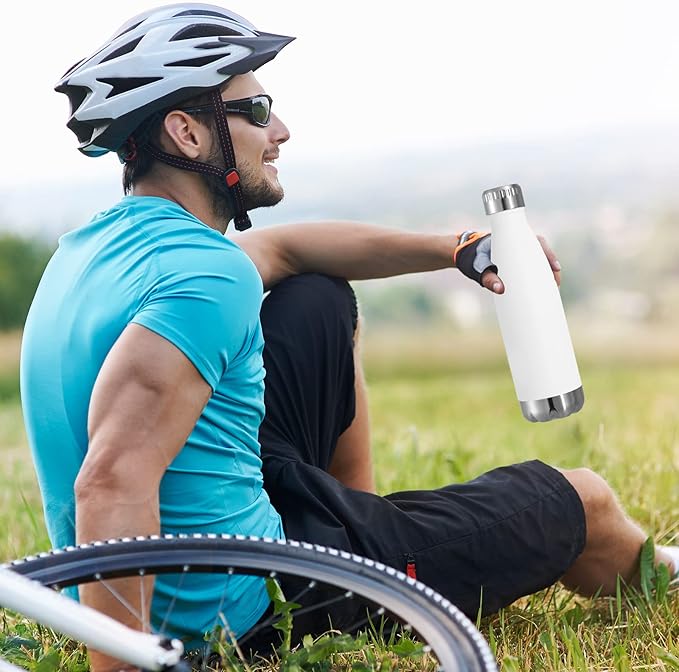 VEGOND 17oz Stainless Steel Water Bottles Bulk, Reusable Metal Sports Water - Image 7