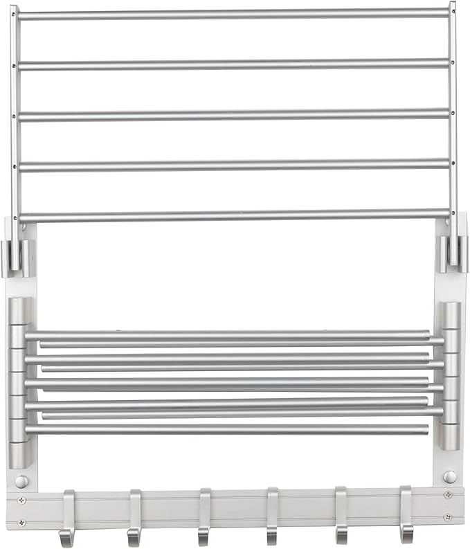 brightmaison BGT Wash Clothes Drying Rack Wall Mount Laundry Room Organizer - Image 8
