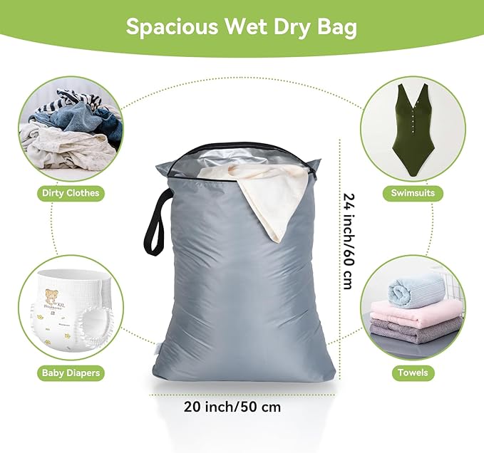 OTraki 2PCS Large Wet Bag 20x24 inch Waterproof Bag - Image 4