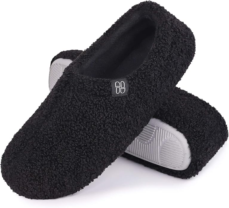 HomeTop Women's Fuzzy Curly Fur Memory Foam Loafer Slippers by HomeTop