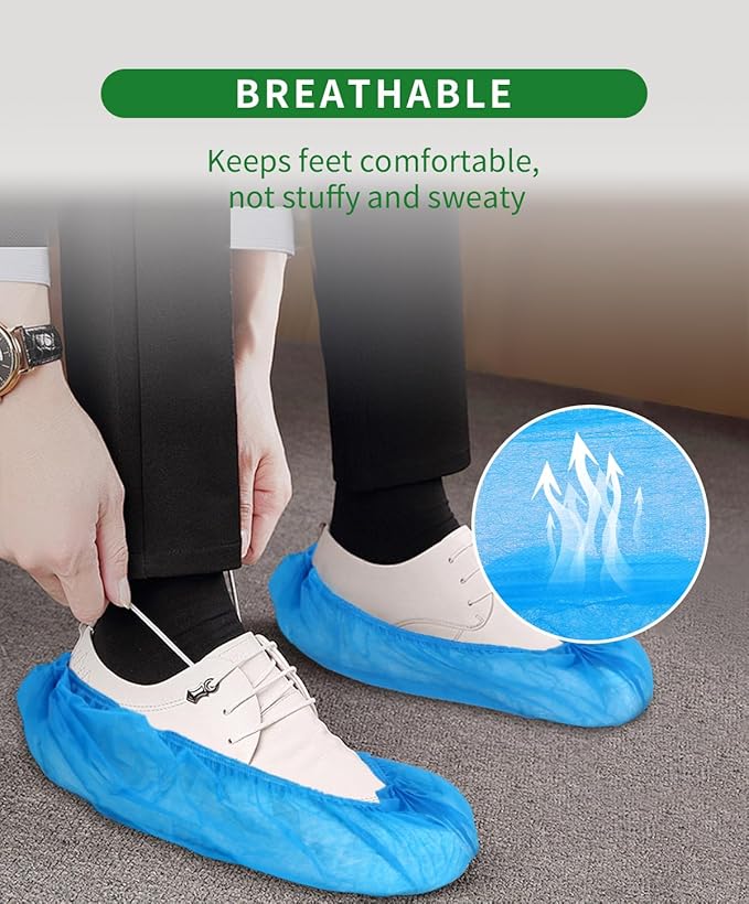 50Pcs Non-Woven Shoe Covers Disposable Non Slip - Image 4