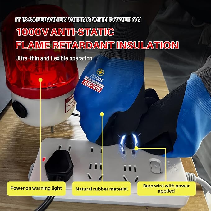 Electrician Gloves 1000V High Voltage, Double Insulated Electrical Gloves - Image 7