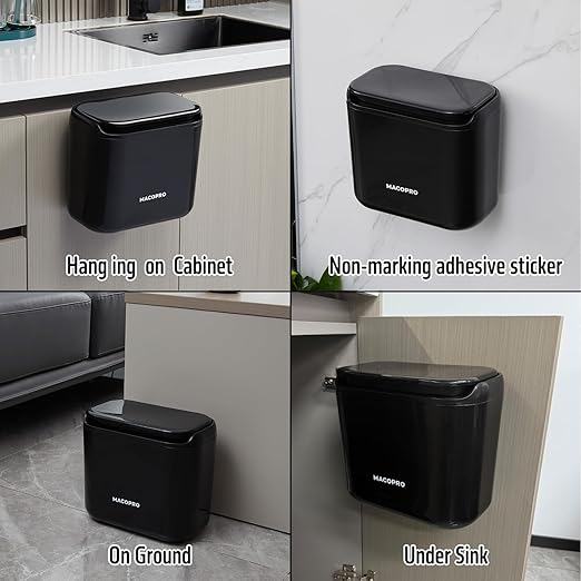 Hanging Small Trash Can with Lid Under Sink - Image 5