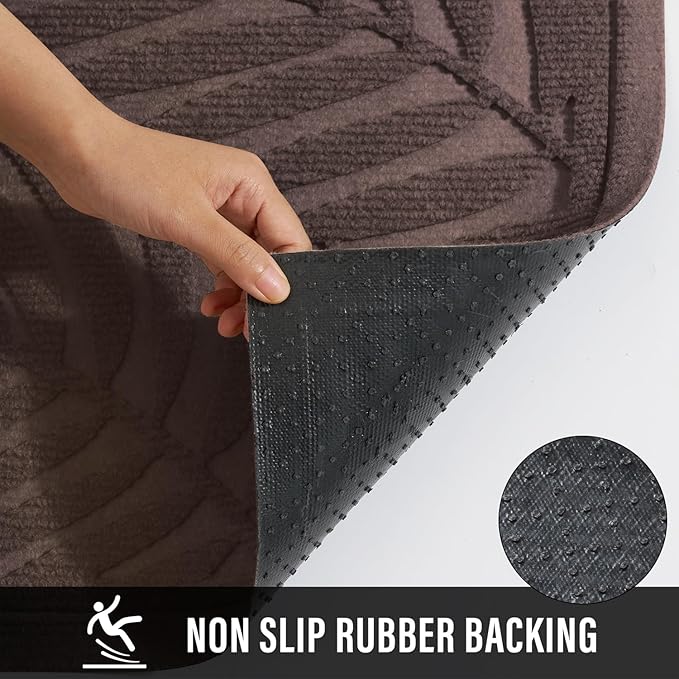 Front Door Mat, Absorbent Resist Dirt Welcome Door Mat Indoor Outdoor, - Image 3