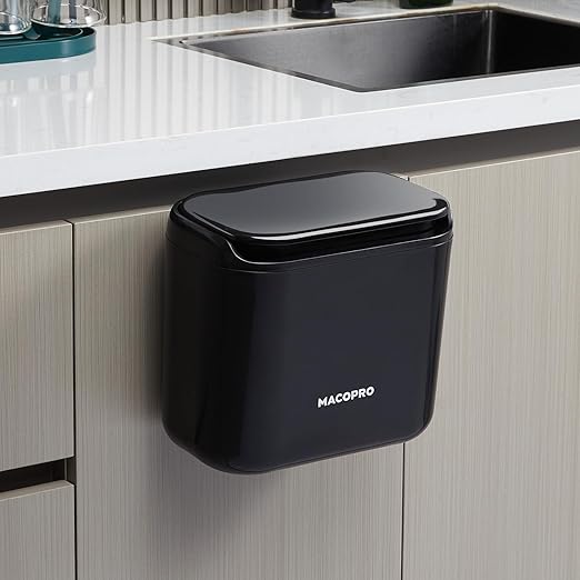 Hanging Small Trash Can with Lid Under Sink by MACOPRO